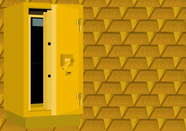金地金と安全な黄色の金属からの抽象的な背景 — ストックベクタ