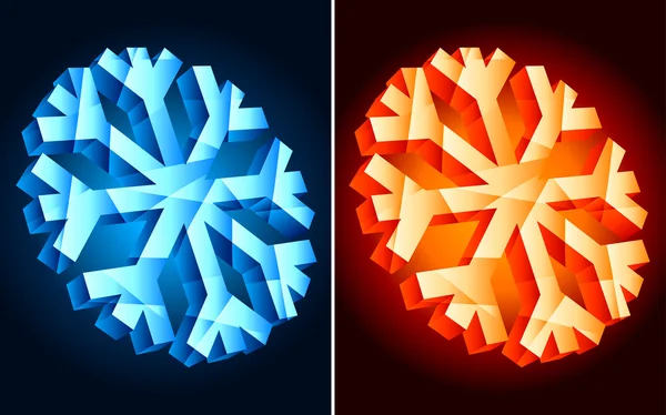 Flocons de neige. — Image vectorielle
