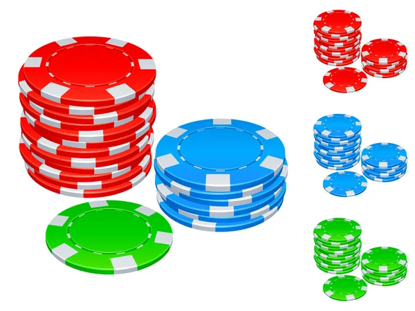 Gambling chips. — Stock Vector