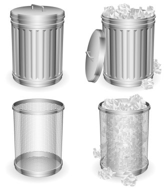 Trash cans. clipart