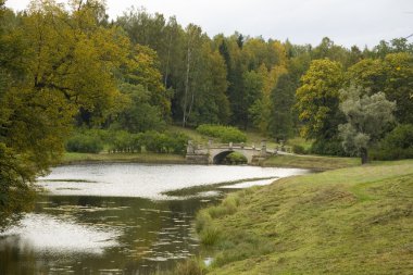 bridge Park pavlovsk, Rusya ile klasik park peyzaj