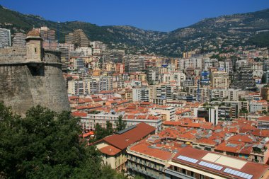 View on Monaco city from Monaco Ville hill clipart