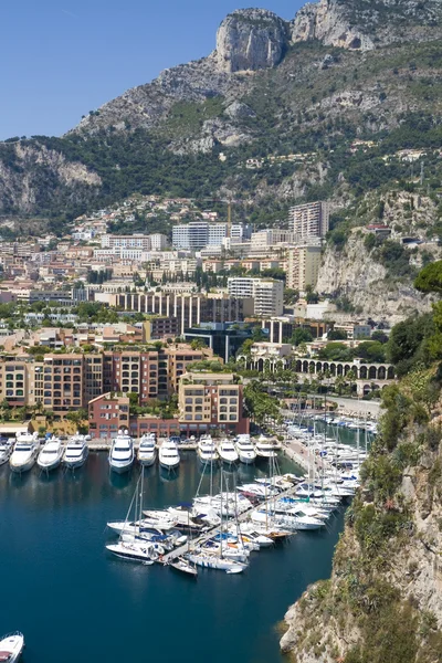Fontvieille Yeni Taslağı Monaco Monaco Ville Tepeden Görmek — Stok fotoğraf