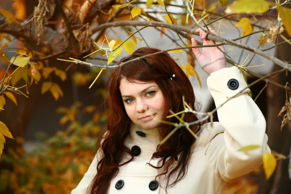 Herfst Portret van een meisje — Stockfoto