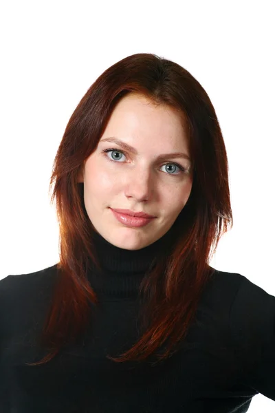 Güzel Kızıl Saçlı Kız Portresi — Stok fotoğraf