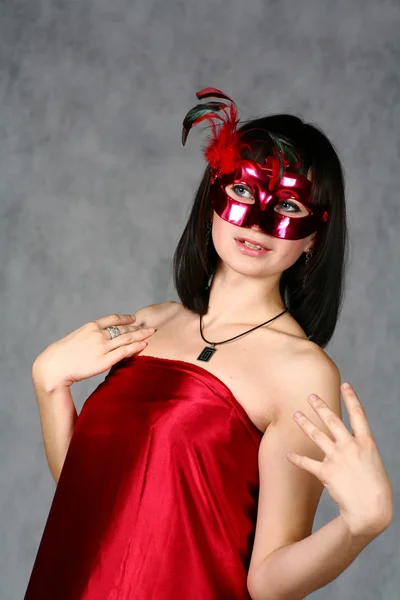 Menina mascarada — Fotografia de Stock