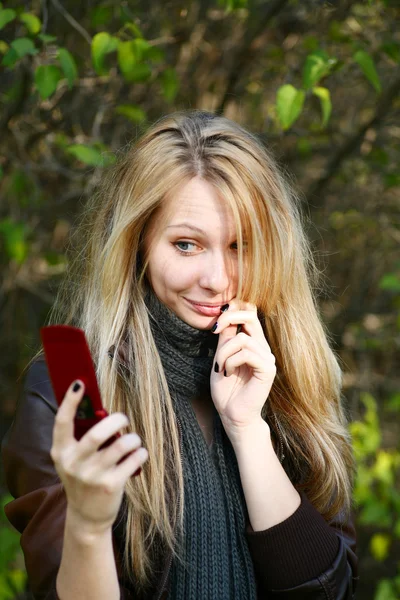 Young Model With Blond Hairs. Fall. Autumn — Stock Photo, Image