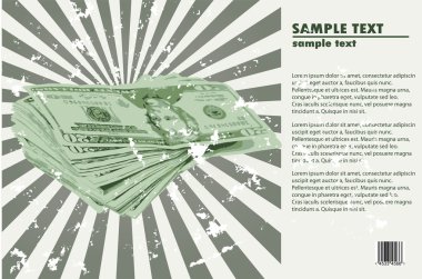 American US Dollars Currency Abstract in Green clipart