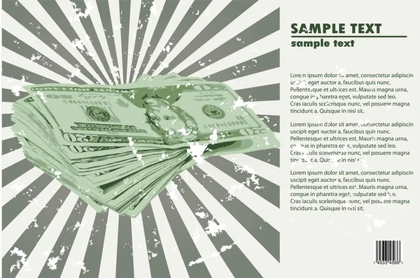 Dólares Americanos Moneda Resumen Verde — Archivo Imágenes Vectoriales