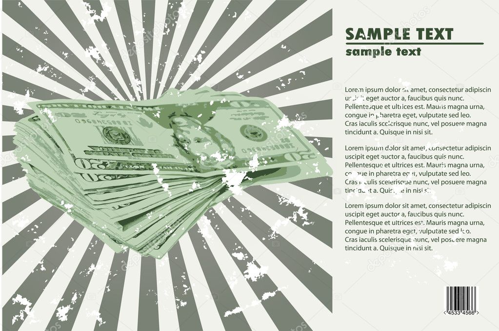 American US Dollars Currency Abstract in Green