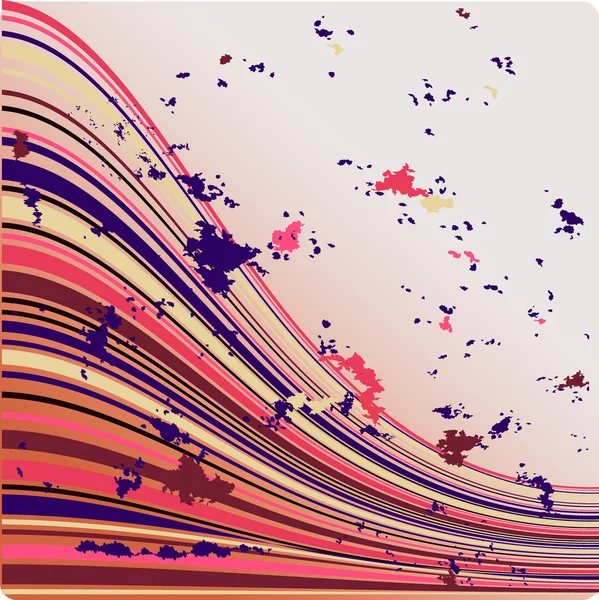 Vecteur Lignes Abstraites Ondulées Courbes Colorées — Image vectorielle