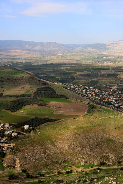 Widok Galilei Góry Arbel Izrael — Zdjęcie stockowe