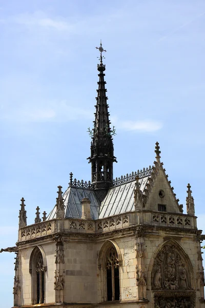 Gotycka Kaplica Saint Hubert Leonardo Vinci Grób Amboise Dolina Loary — Zdjęcie stockowe