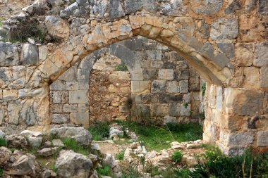 Ruins of Montfort castle, Israel clipart
