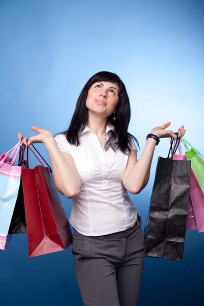 Attractive woman with shopping bags — Stock Photo, Image
