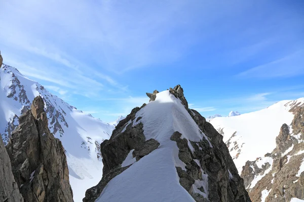 Pico coberto de neve — Fotografia de Stock