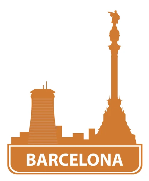 Skyline barcelona — Vetor de Stock