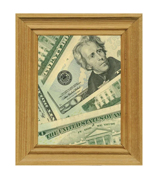 Frame and coins — Stock Photo, Image