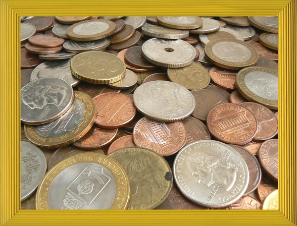 Marco y monedas —  Fotos de Stock