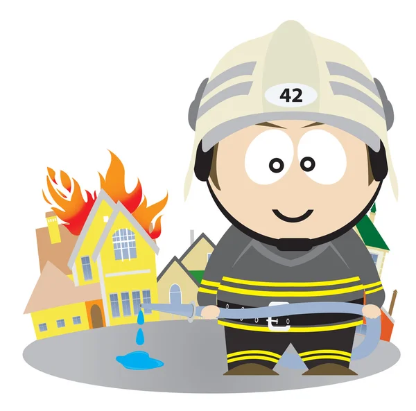 Pompier — Image vectorielle