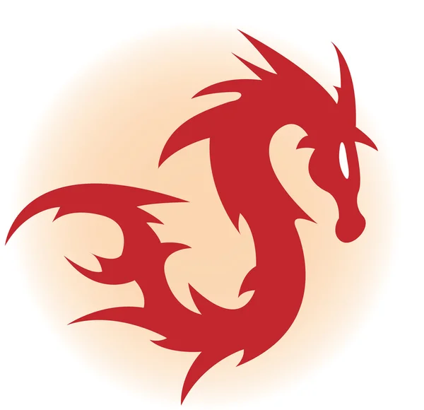 लाल ड्रैगन — स्टॉक वेक्टर