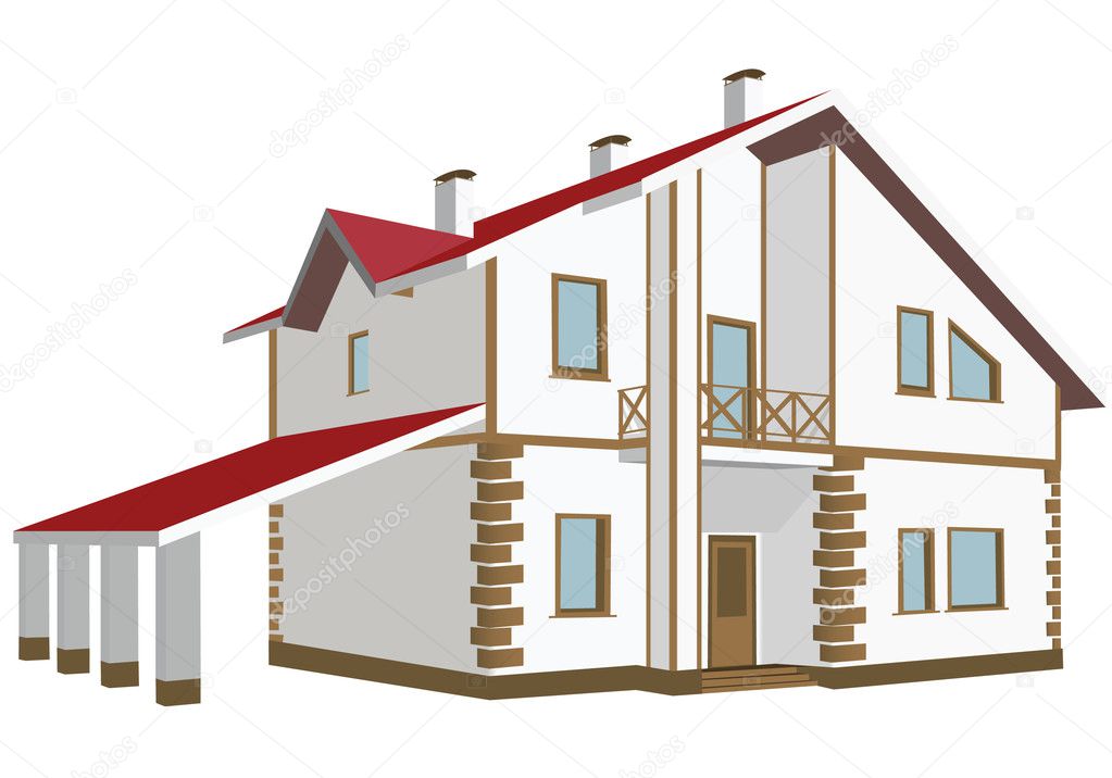Cottage. Vector illustration for you design