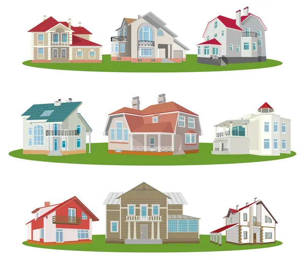 Cottages — Stock Vector
