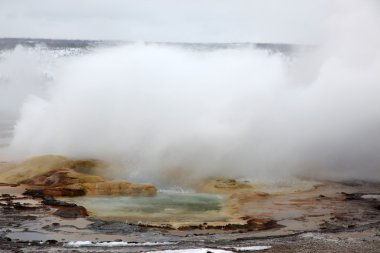 yellowstone np, ABD içinde sıcak geysers, patlama