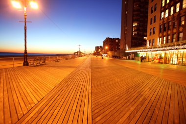 Klasik ny - brighton beach, coney Island, ABD akşam