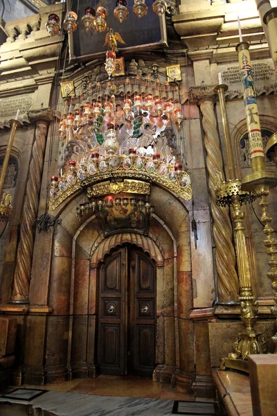 Clássico Israel - Sepulcro de Jesus Cristo na igreja do — Fotografia de Stock