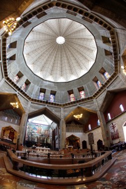 Classic Israel - Dome and Basilica of the Annunciation church in clipart