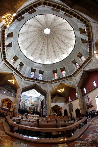 stock image Classic Israel - Dome and Basilica of the Annunciation church in