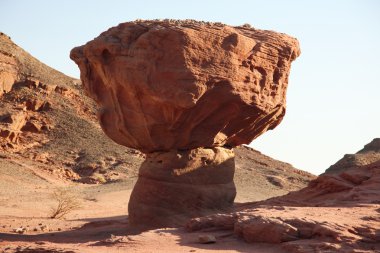 Rock Mushroom in Timna national park, Israel clipart