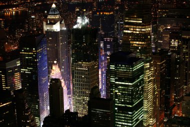 Nighttime in New York, Manhattan clipart