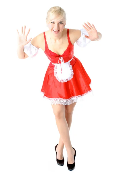 Woman French Maid Outfit — Stock Photo, Image