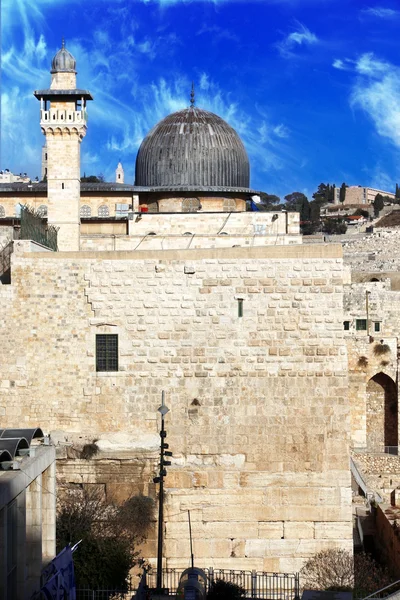 Aqsa Τζαμί Στην Ιερουσαλήμ Ισραήλ — Φωτογραφία Αρχείου
