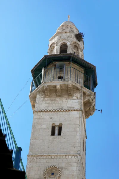 Minarete en la ciudad vieja Jerusalén, Israel —  Fotos de Stock
