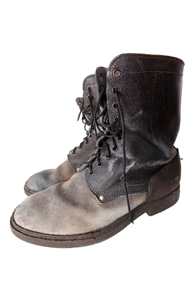 Staré dobré boty izolovaných na bílém — Stock fotografie