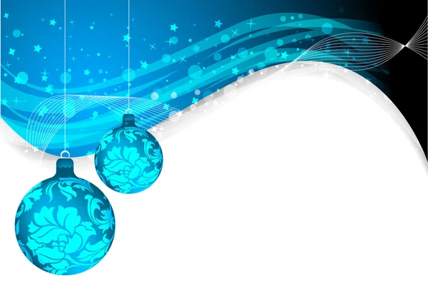 Jul bakgrund med två boll — Stock vektor