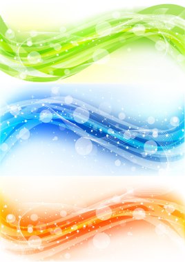 Abstract glow banners clipart