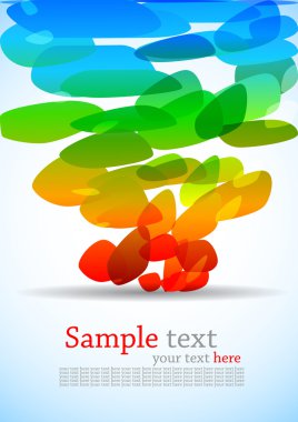 Abstract composition with ellipse. Colorful illustration. clipart