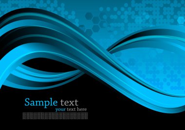 Abstract tech background. Illustration in blue color clipart