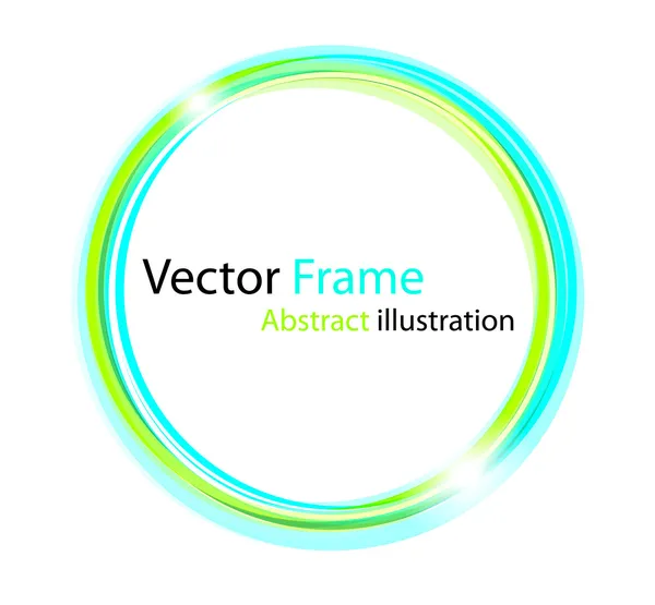 Abstrakt färgglada ram i grön och blå färg — Stock vektor