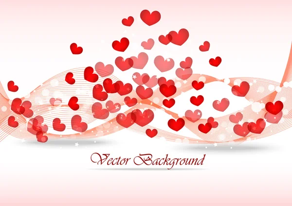 Background on Valentine day. Illustration with hearts — Stock Vector