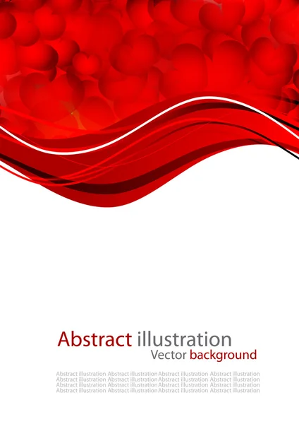Fondo abstracto con corazón rojo — Archivo Imágenes Vectoriales