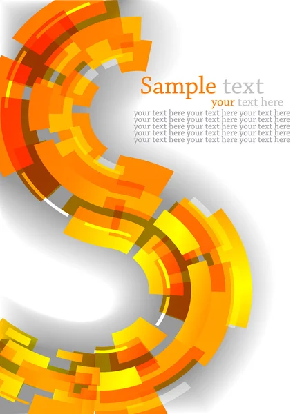 Bakcground abstrait avec ligne orange — Image vectorielle