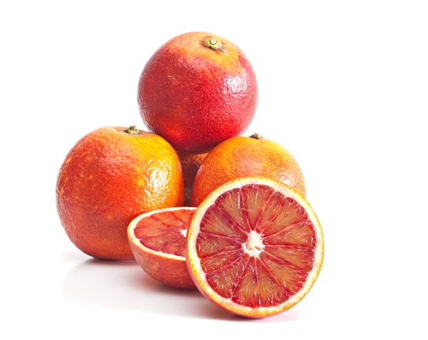 stock image Red oranges isolated on the white background.