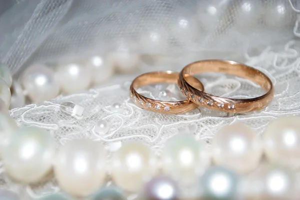 Свадебные кольца 스톡 사진