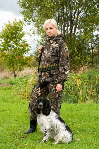 Nő a vadászat. — Stock Fotó