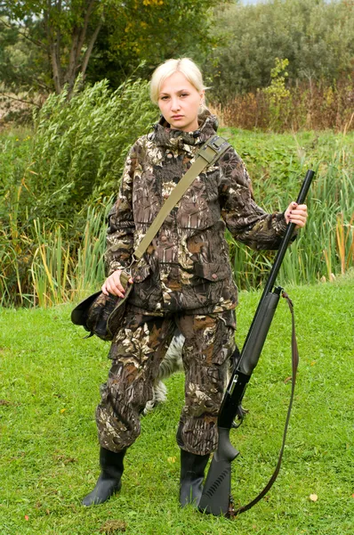 Lány vadász. — Stock Fotó
